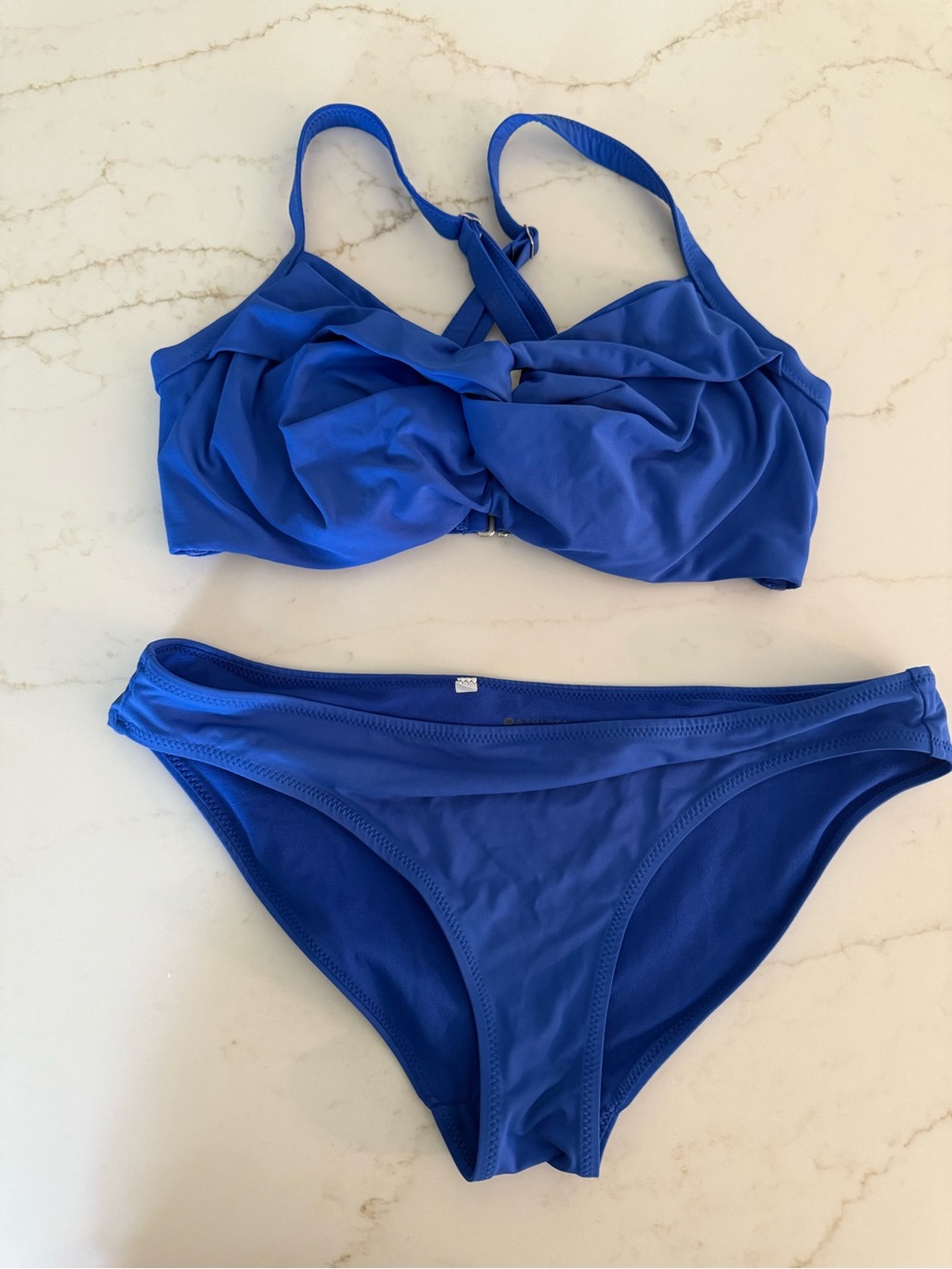 Athleta Royal Blue Twist-Front Bikini Set